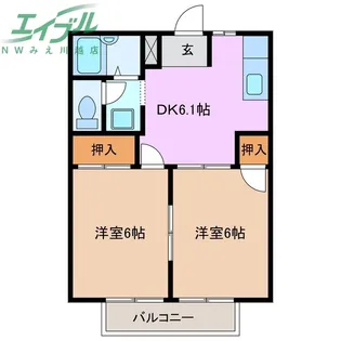 シティハイツポプラ【2階】の間取り