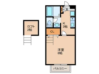 セジュールアミ【2階】の間取り