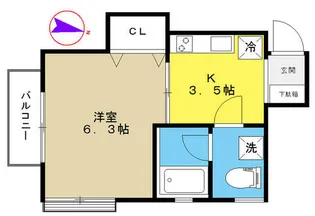 コーポT・F【3階】の間取り