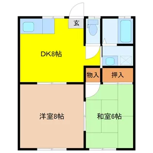 メゾン古城C【1階】の間取り