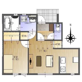 マーディラス郷花【1階】の間取り