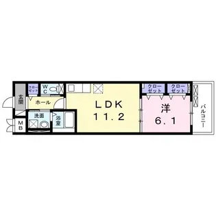 シャン・ド・フルール【2階】の間取り