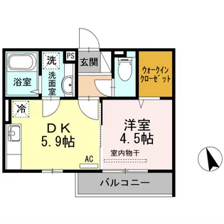 グレイス田町【1階】の間取り