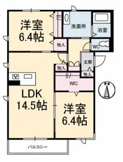グランベレオみとう【1階】の間取り