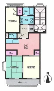 クレール横山【4階】の間取り