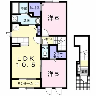 ミストラル【2階】の間取り