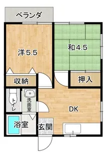 第二石雲荘【1階】の間取り