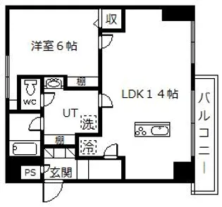 セラコーポD棟 215【2階】の間取り