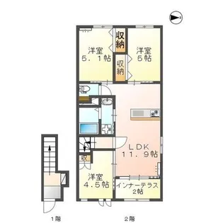 アメニティ O【2階】の間取り