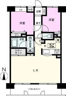 クレアール草加【1階】の間取り