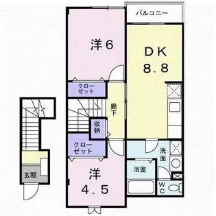 フレヴェール【2階】の間取り
