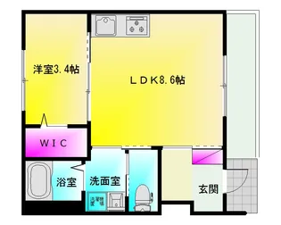 エストファミーユII【1階】の間取り