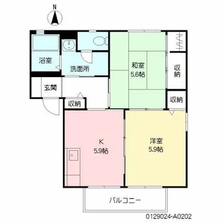 キャッスルハイツ C棟【2階】の間取り