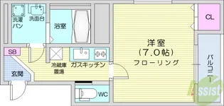 アルバトロス【5階】の間取り