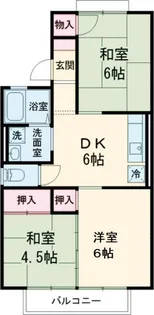 布津原ハイツ A棟【2階】の間取り