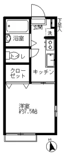 グリーンフィールズ ウォークインクローゼット付【1階】の間取り
