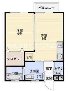 【角部屋】ABIETE(アビエテ)【2階】の間取り