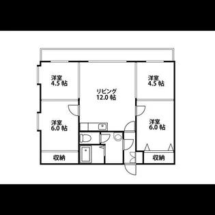 クイーンパレス宮の森【2階】の間取り