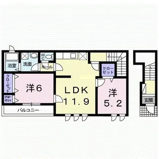 アウローラ【2階】の間取り