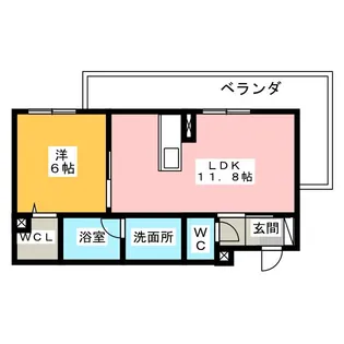 Wisteria Nagoya【3階】の間取り