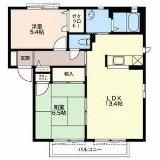 ヴェルドミールM B【1階】の間取り