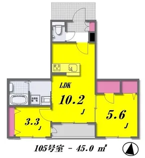 ヴェルデ徳丸~ヴェルデトクマル~【1階】の間取り