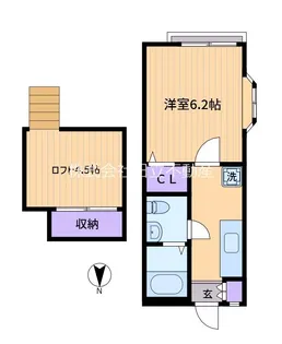 ハイツ カトレア【1階】の間取り