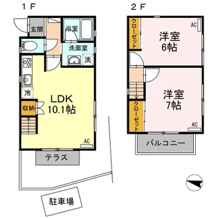 ノイハウス三橋【1階】の間取り