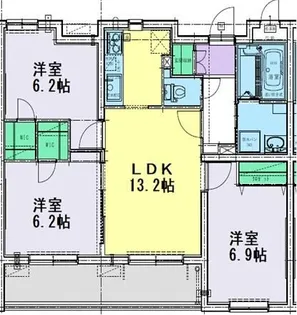 リベラエレンシア【3階】の間取り
