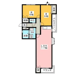 クリエイティブ第2富士【2階】の間取り