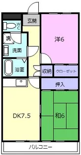 佳千ビルII【6階】の間取り