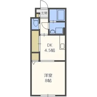 ヒルズシンシア I【1階】の間取り