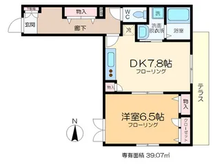 フロンティアレイズ【1階】の間取り