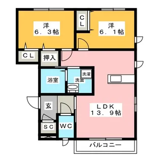 CEREZO【2階】の間取り