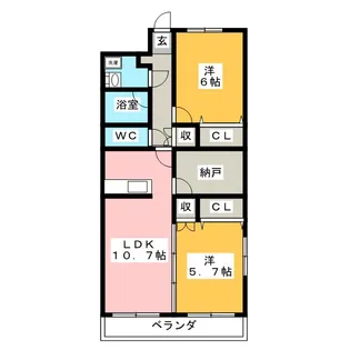 リバーサイド富士【1階】の間取り