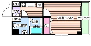 ウインズコート天神橋【5階】の間取り