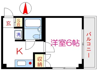サンウッドヤマシタ【2階】の間取り