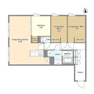 エフローレプルミエ武蔵小山【2階】の間取り