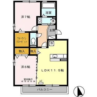 グランドソレーユ【2階】の間取り