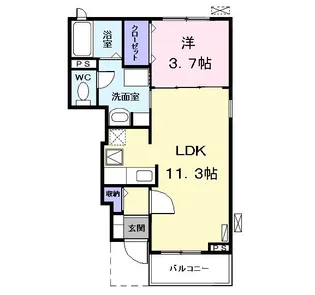 フィオーレ III【1階】の間取り