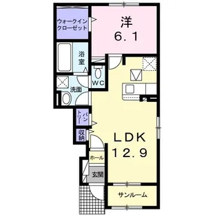 5th Avenue B【1階】の間取り