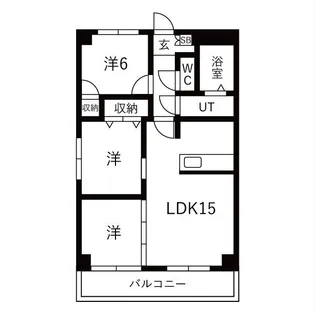 プロミネント四日市【5階】の間取り