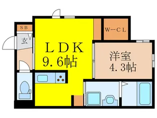 新大阪フェアリーテール2nd【1階】の間取り