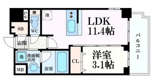 エステムコート京都梅小路公園【6階】の間取り