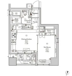 BPRレジデンス神田富山町【5階】の間取り