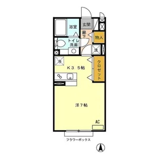 ジュネス・ドミール【1】【2階】の間取り