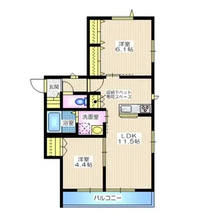 アインス【1階】の間取り