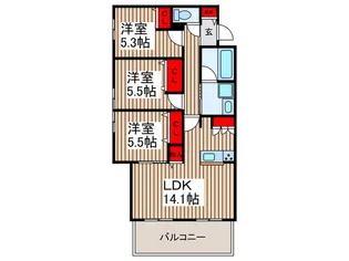シエロアズール【1階】の間取り