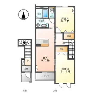 フォレストII【2階】の間取り