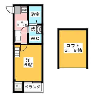 ベルメゾン尾頭橋【2階】の間取り